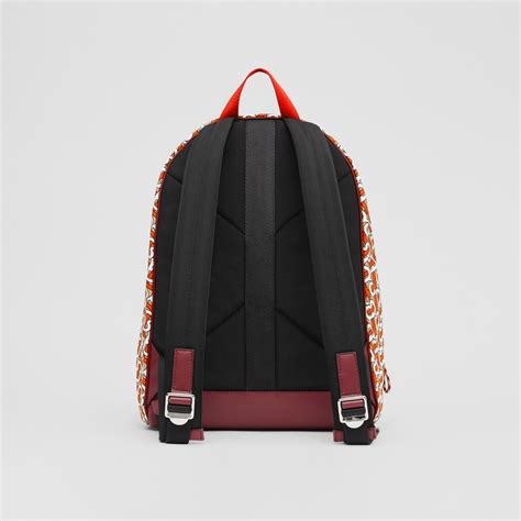 burberry monogram print nylon backpack|BURBERRY Nylon Monogram Backpack Vermillion.